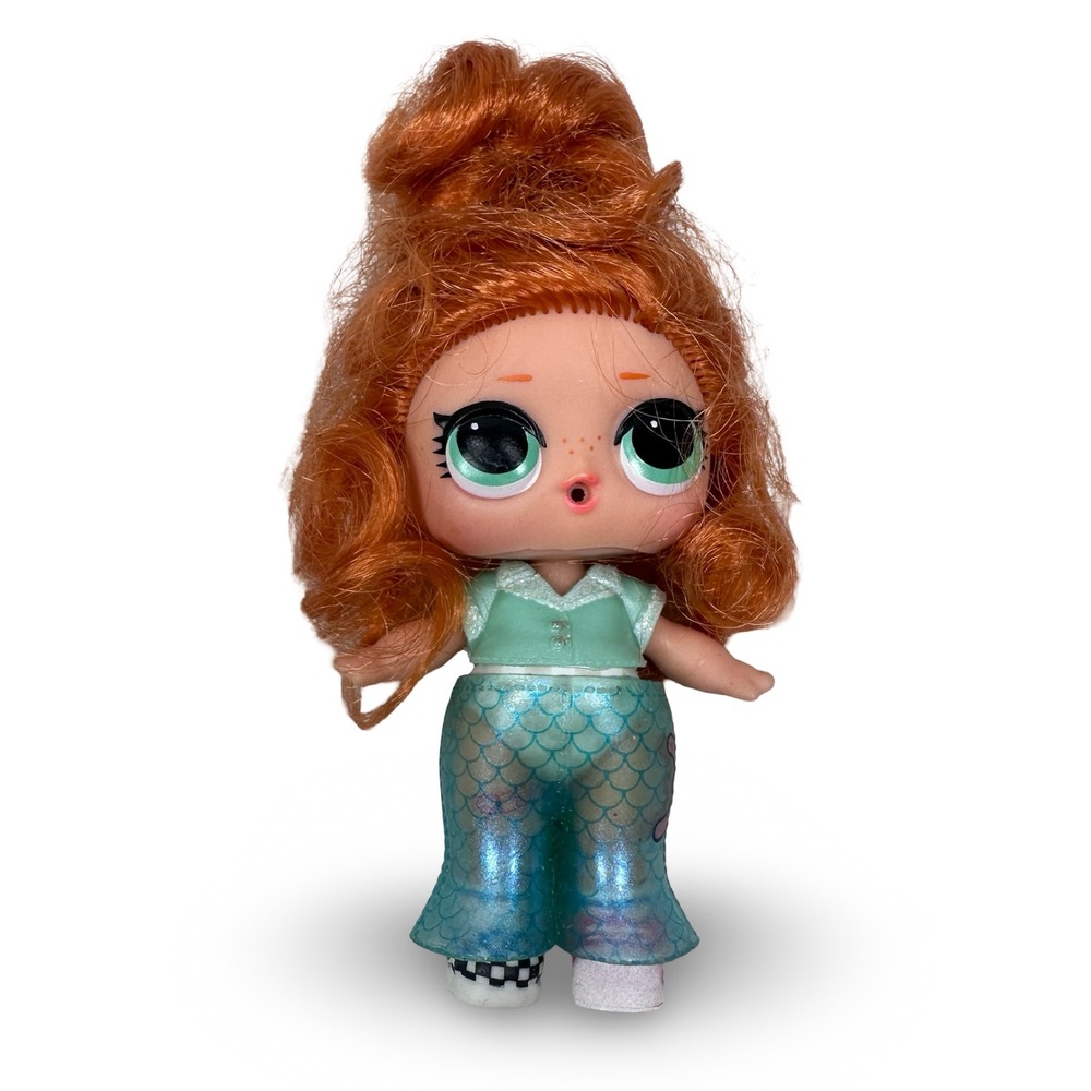 MGA LOL Surprise Doll Red Hair Mermaid Scale Pants Mismatched Shoes 4 Inch